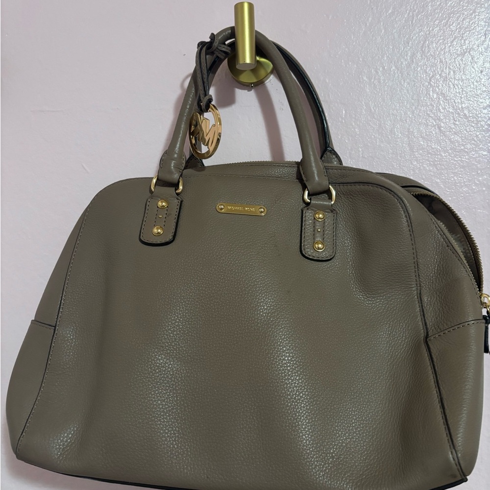 Michael Kors Gray Leather Satchel